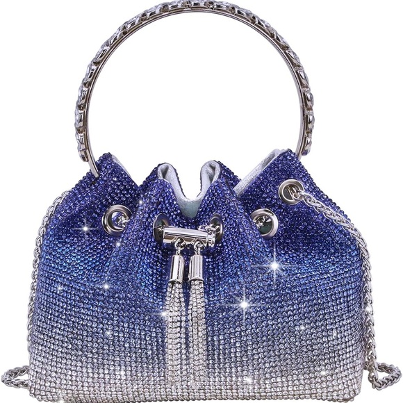 NEW Sparkling Bling Swarovski Crystal Rhinestone Bag Clutch Purse +FREE … - Picture 8 of 13
